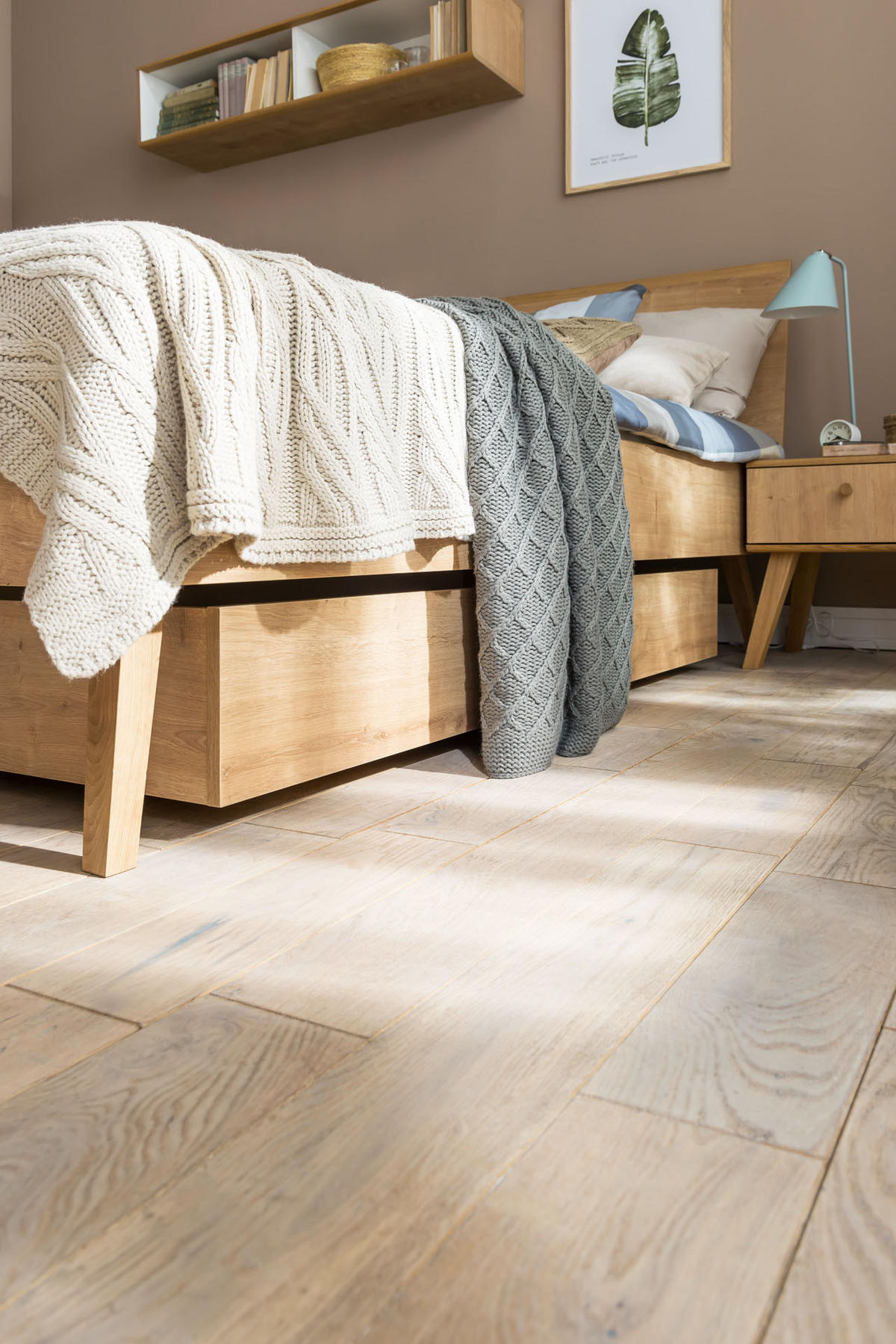 BETT NATURE - Eichefarben, Holzwerkstoff (212/125/98cm) - Vox Möbel