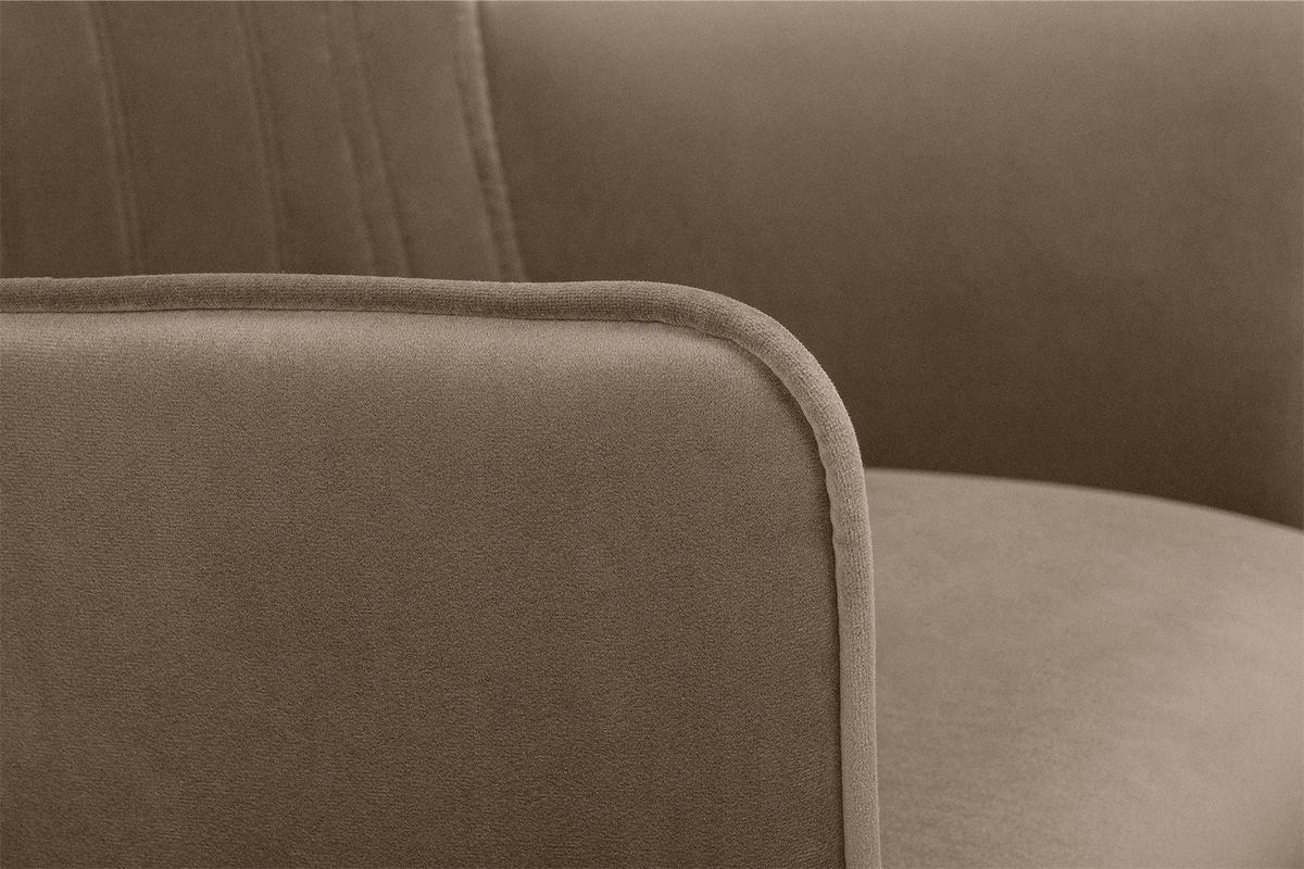 ESSZIMMERSTUHLE PYRUS 2-tlg Velours-Sitz, Beige/schwarz - Beige/Schwarz, Textil/Metall (56/84/46cm) - KONSIMO®