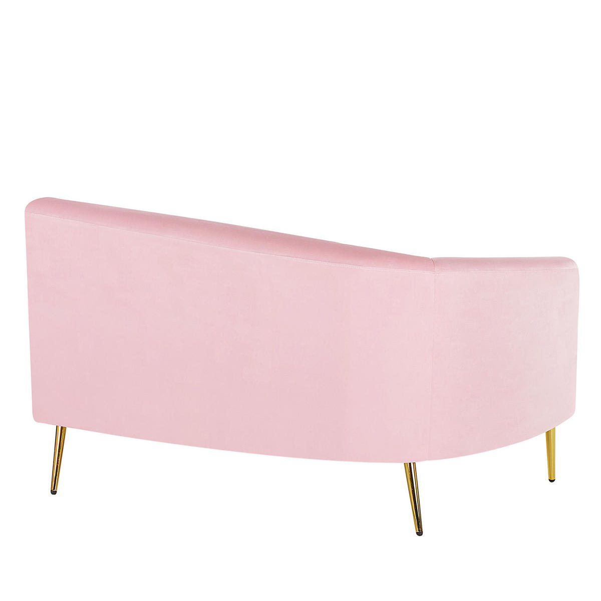 SOFA Samtstoff Rosa Moss - Pink, Textil (350/87/85cm) - Beliani