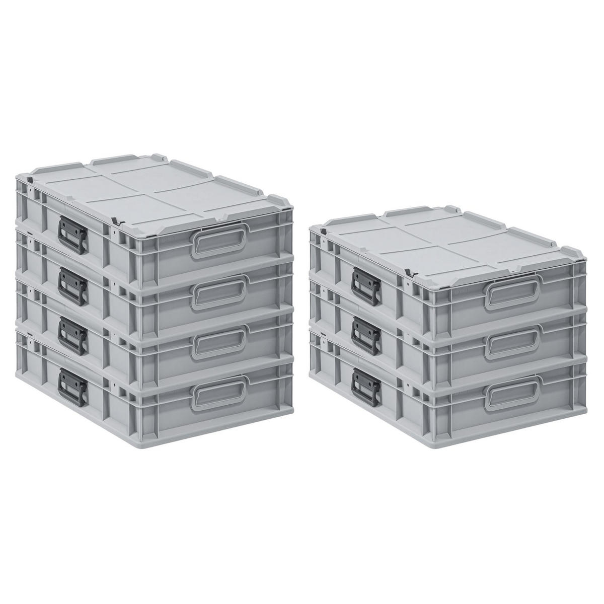 EUROBOX 7x Eurobox Nextgen Portable 135x40x60cm 23 Liter - Grau, Kunststoff (41/13.5/60cm) - PROREGAL