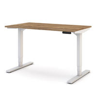 SCHREIBTISCH Elektrisch höhenverstellbarer Schreibtisch Y-Line Eiche Tabak Signalweiß 120/70/62-127cm - Eiche Wotan/Weiß, Holzwerkstoff/Metall (70/120/127cm) - ASSMANN