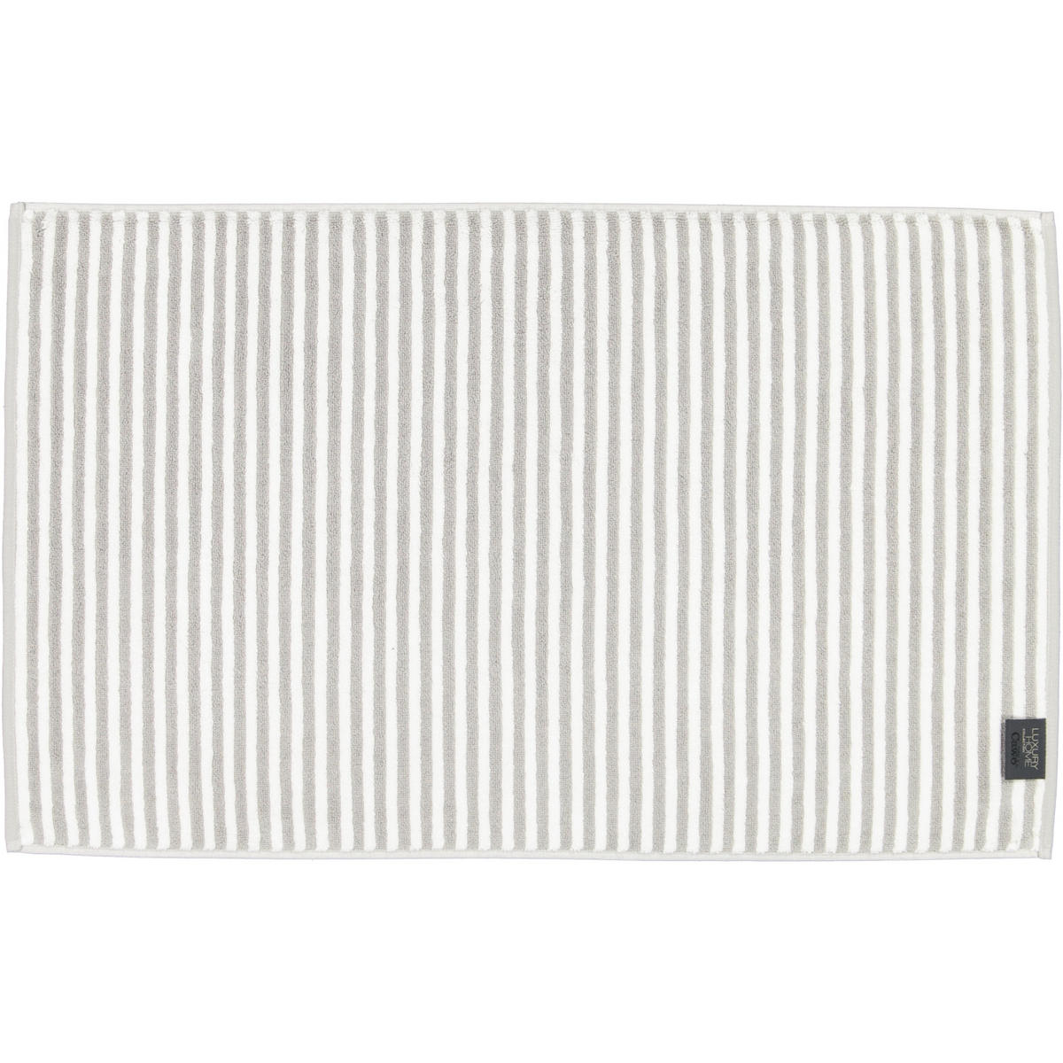 BADEMATTE TWO-TONE STRIPES 480 PLATIN - 76 - Grau, Textil (50/80cm) - Cawoe