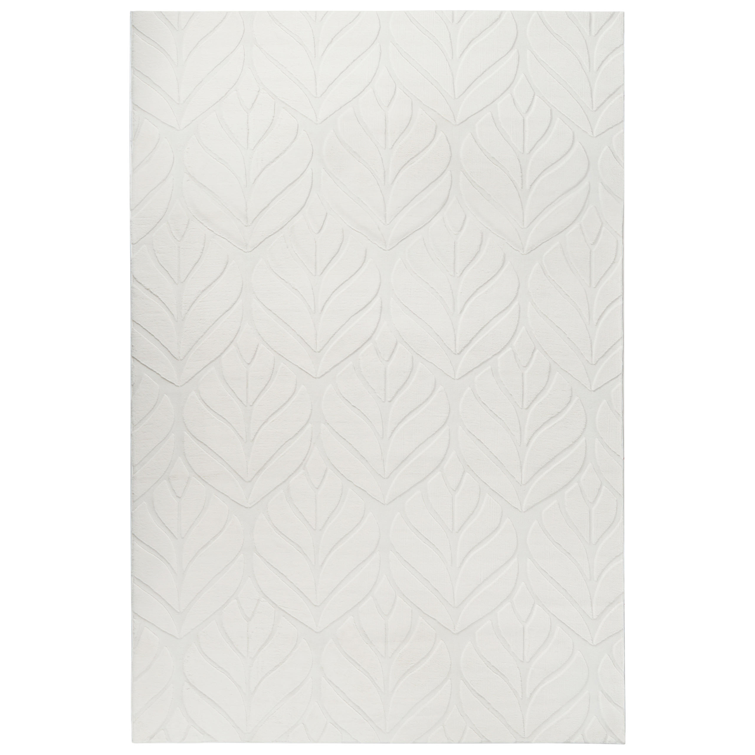 KUNSTFELLTEPPICH Cremeweiß 160/230 cm Mitchell - Creme/Weiß, Kunststoff (160/230cm) - Beliani