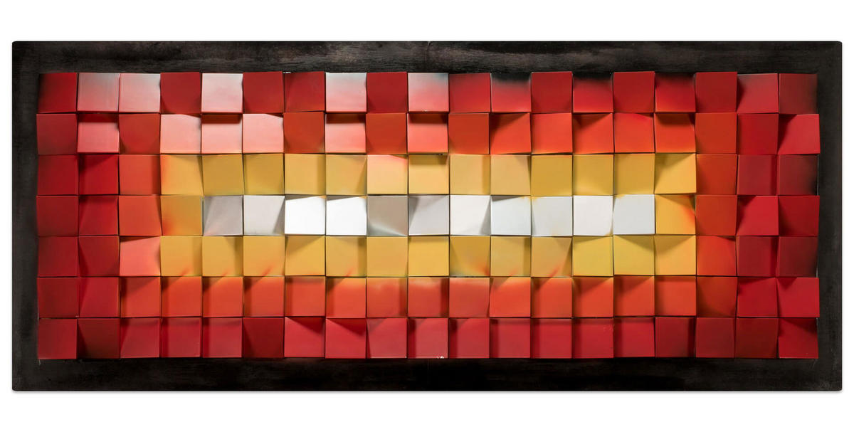 WANDBILD Rot 130/53 cm - Rot/Weiß, Holz/Kunststoff (7.07/53cm) - KUNSTLOFT