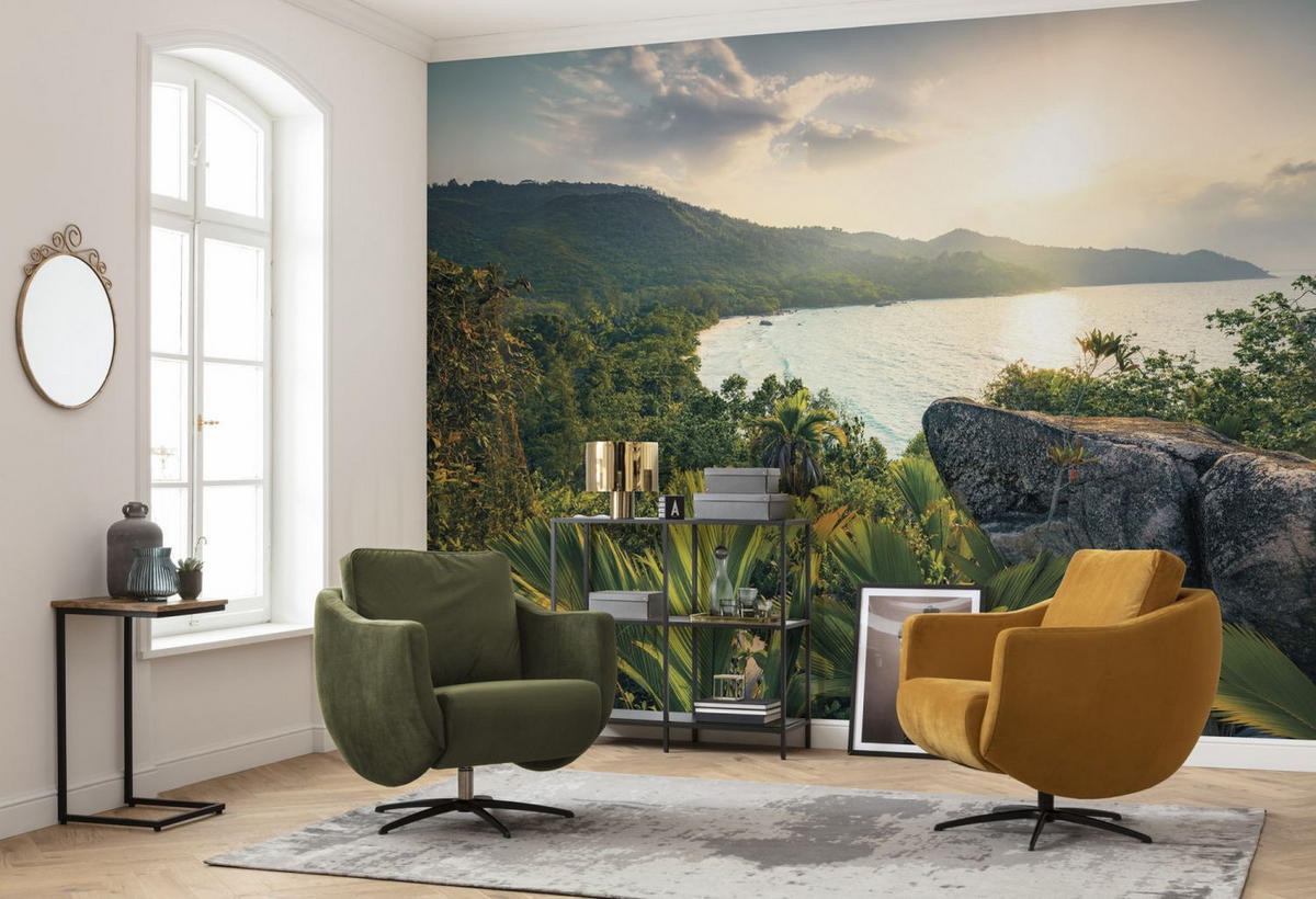 FOTOTAPETE Landschaft 450 x 280 cm - Grün, Papier (450/280cm) - Sanders & Sanders
