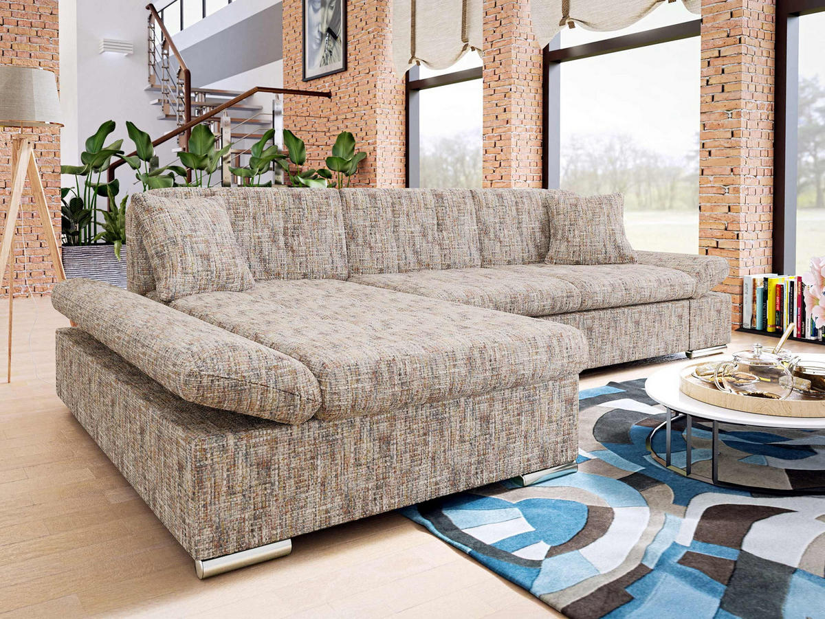 ECKSOFA Malwi Premium, Seite: Links - Cappuccino, Holz/Textil (278/161cm) - MIRJAN24