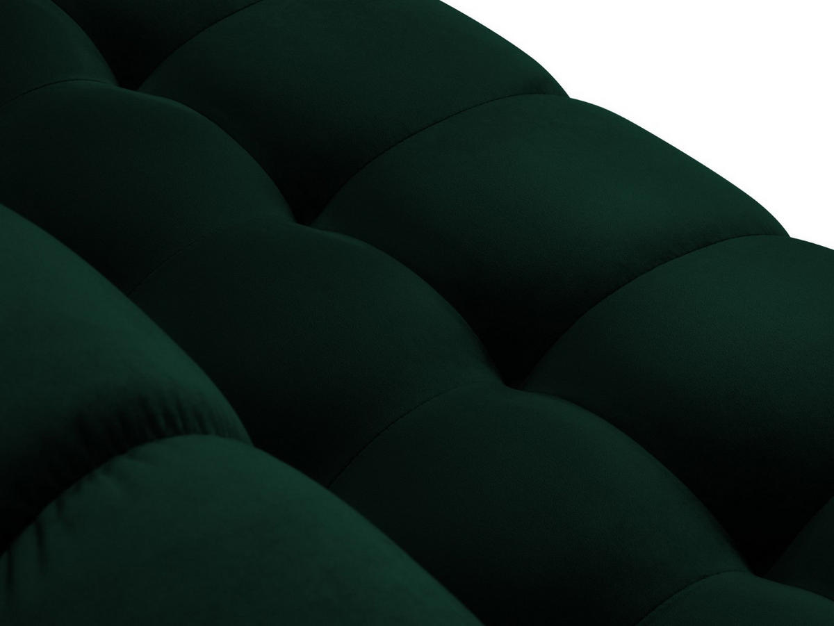 ECKSOFA links Mamaia aus Samt flaschengrün 5 Sitzplätze - Grün, Textil (185/293cm) - Micadoni