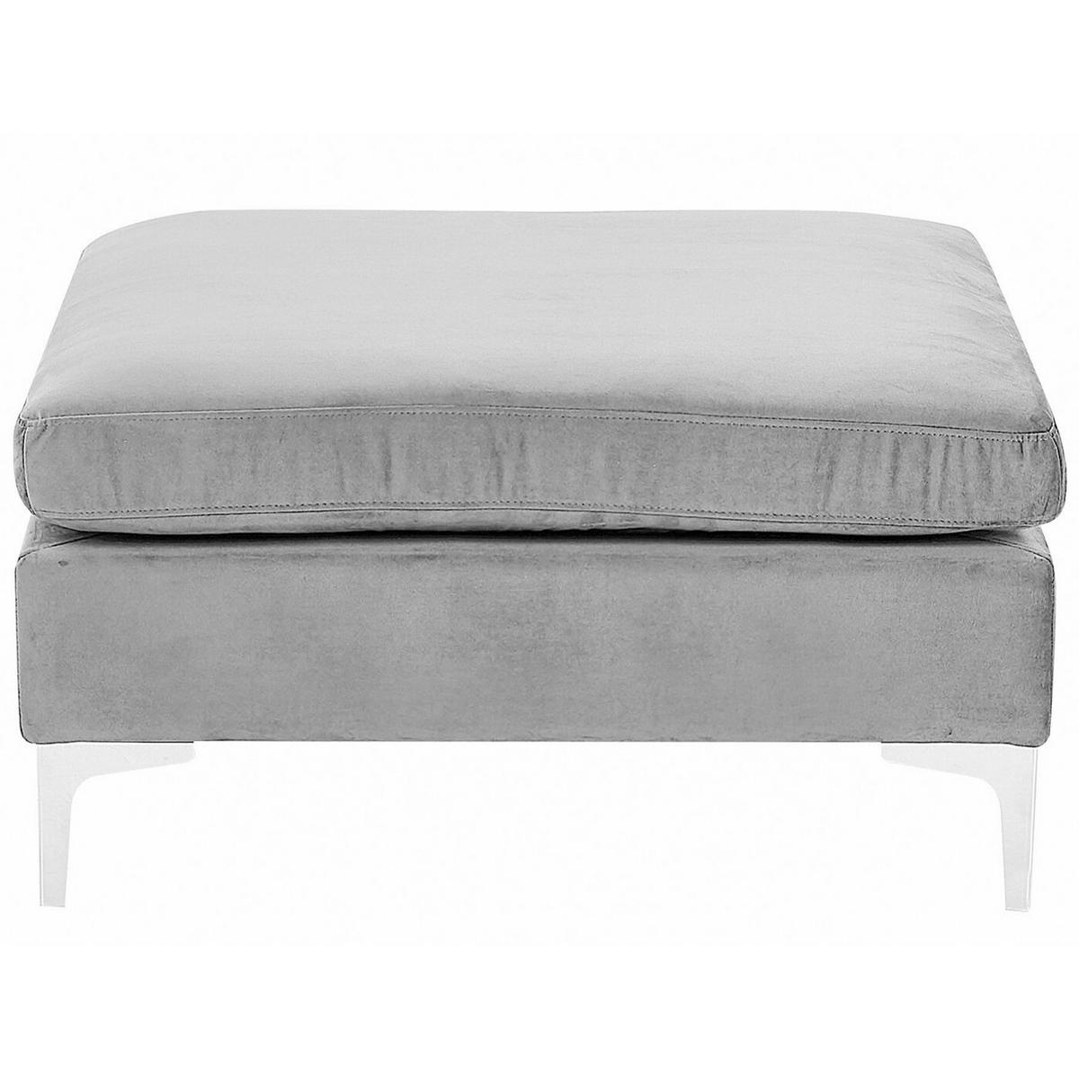 OTTOMANE Evja 85/85/48 cm - Grau, Textil (85/48/85cm) - Beliani