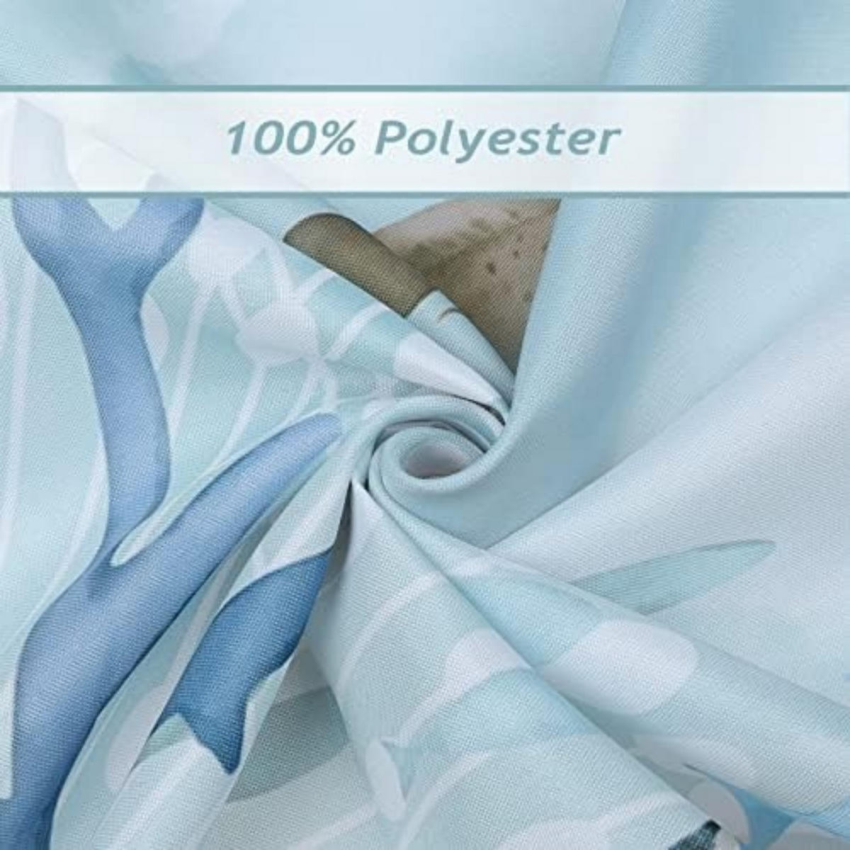 DUSCHVORHANG Polyester schimmelresistent wasserdicht waschbar Badezimmer mit Haken für Badewanne - Blau, Textil (180/180cm) - MCBOSON