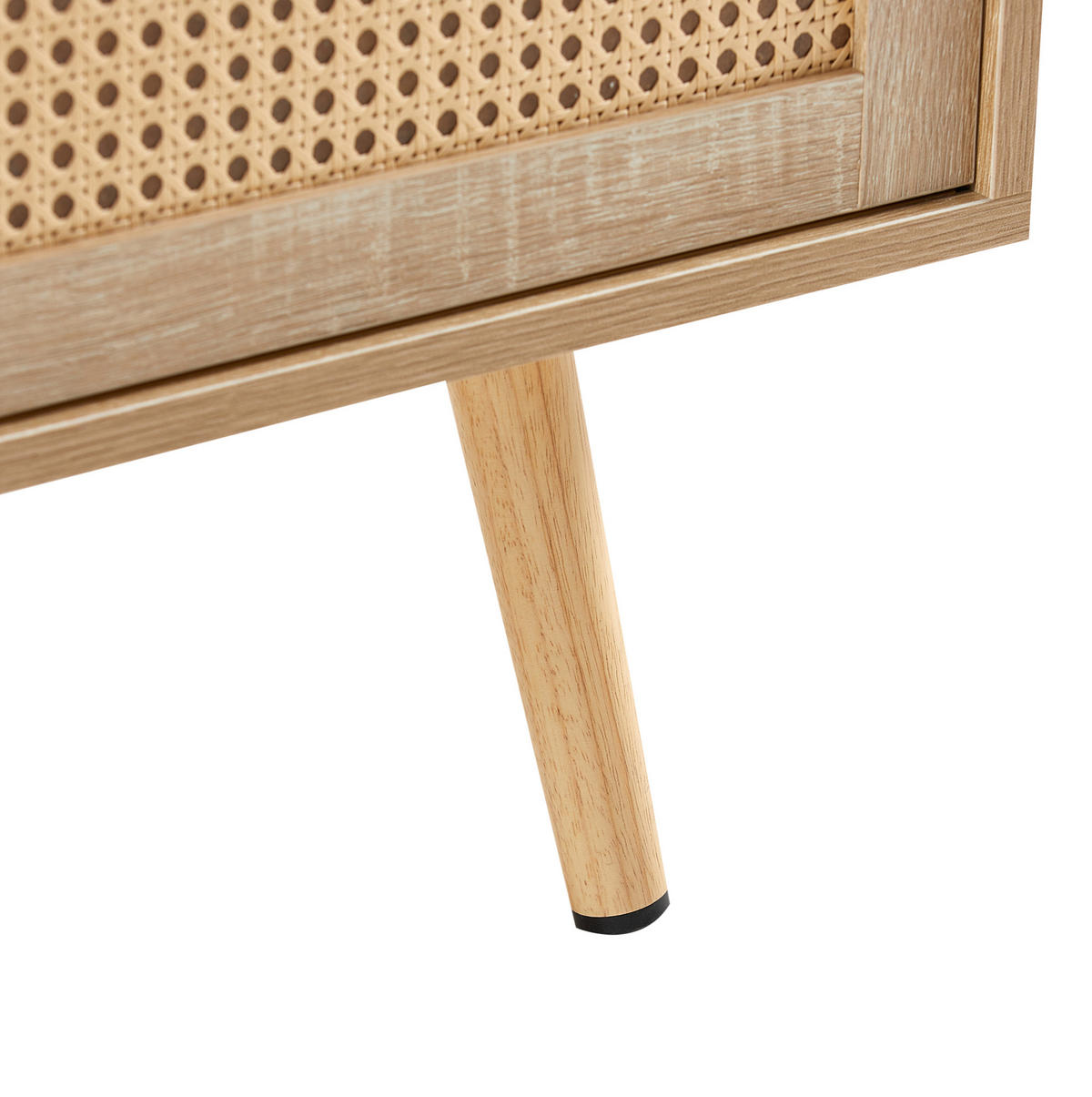 COUCHTISCH 105/55/40 cm in Natur aus MDF mit Rattan-Schiebetür - Braun, Holzwerkstoff (105/55/40cm) - OKMYHOME