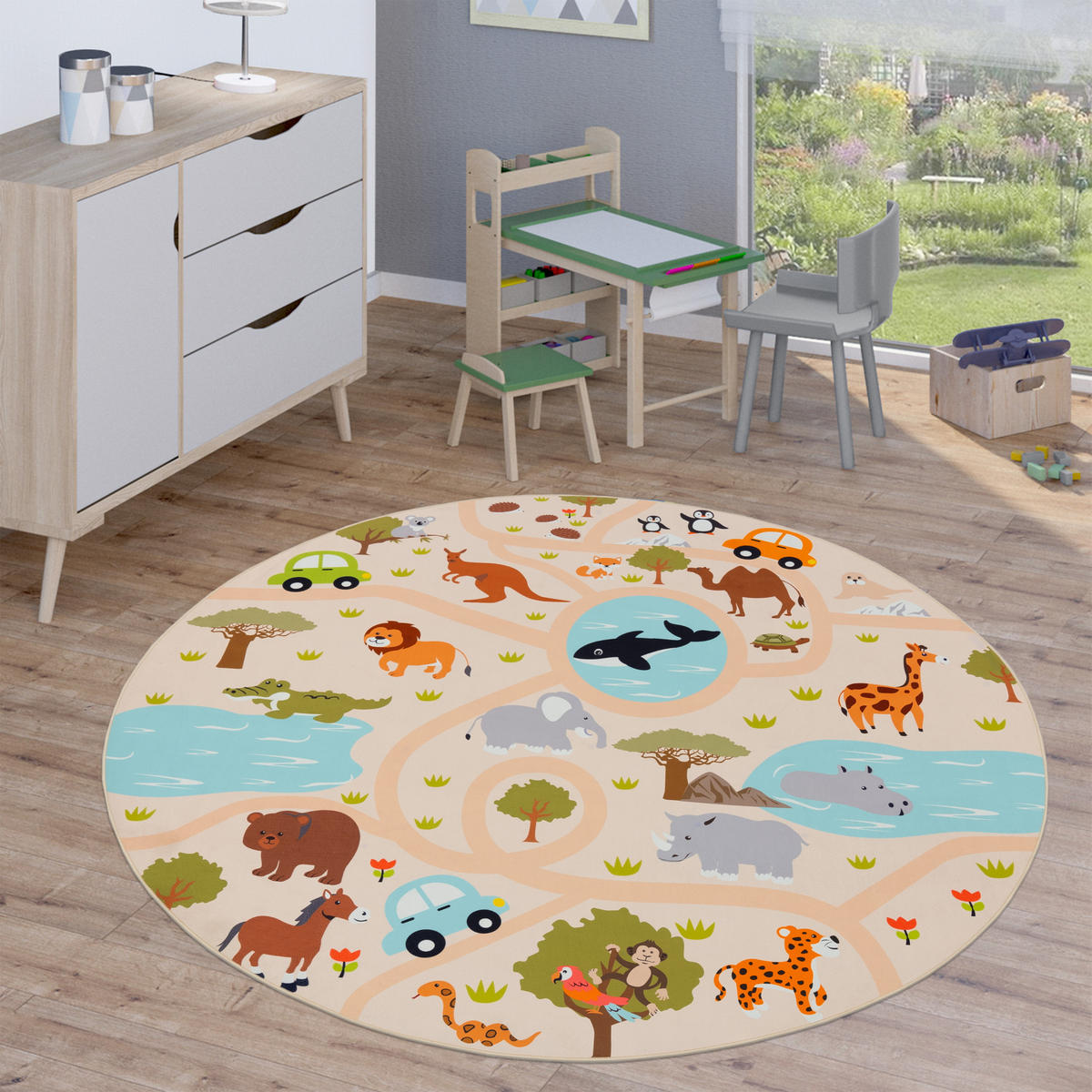 KINDERTEPPICH 160/160 cm Bino 580 - Multicolor, Textil (160/160cm) - Paco Home