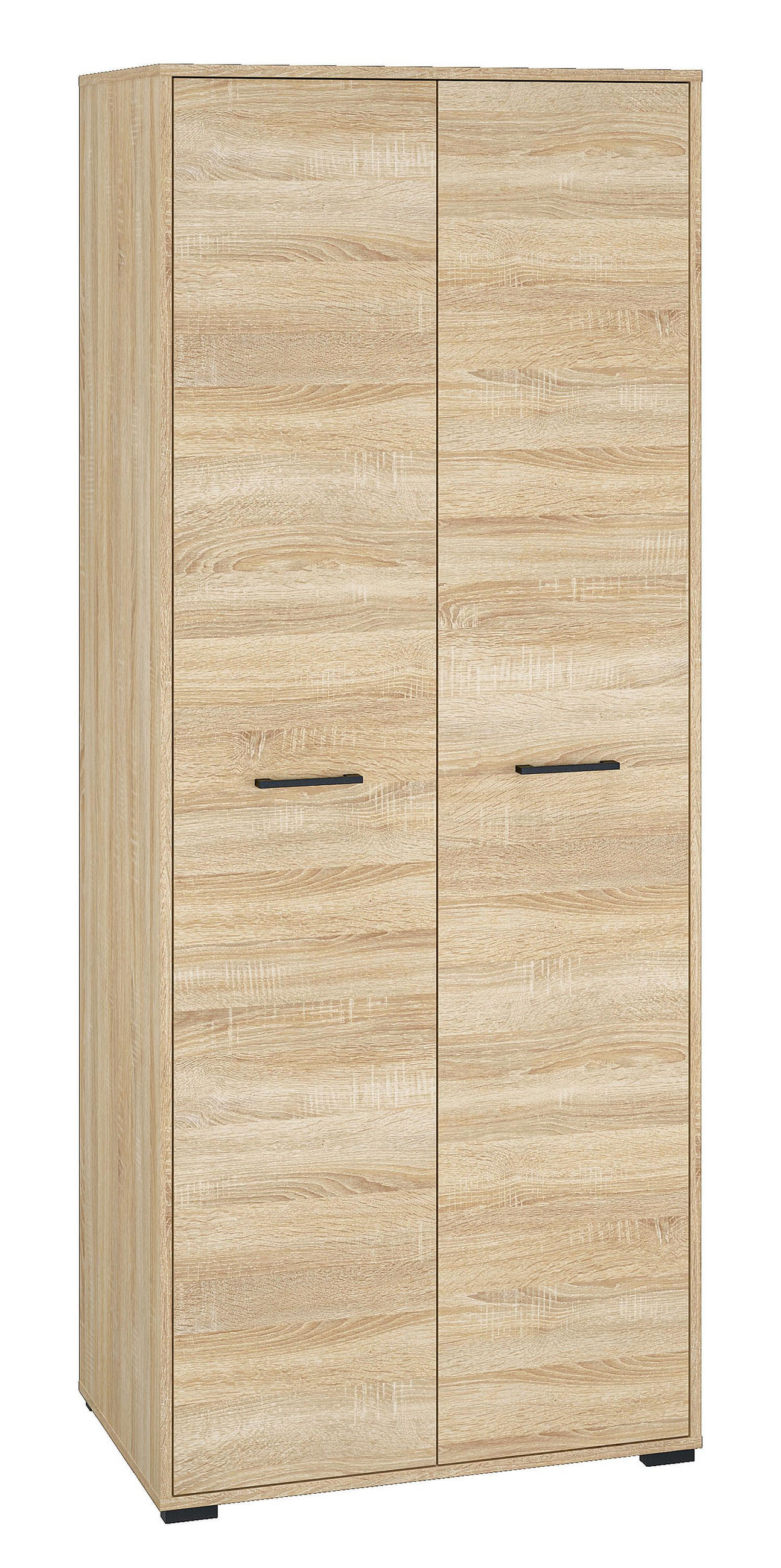 GARDEROEBNSCHRANK Caro Sonoma Eiche hell 80 / 51 / 199cm - Braun/Sonoma Eiche, Holz/Holzwerkstoff (80/199/51cm) - Feldmann-Wohnen
