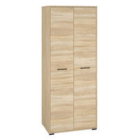 GARDEROEBNSCHRANK Caro Sonoma Eiche hell 80 / 51 / 199cm - Braun/Sonoma Eiche, Holz/Holzwerkstoff (80/199/51cm) - Feldmann-Wohnen
