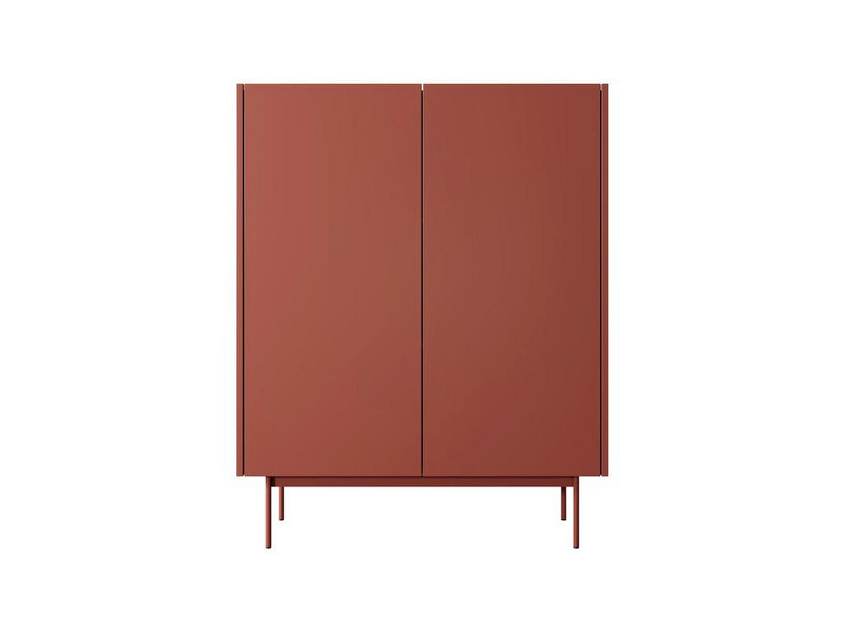 WOHNZIMMER Set 3-tlg. – COLOR – Rot - Rot, Holzwerkstoff (144/55/37cm) - hi-markt