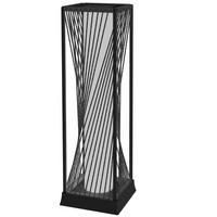 STEHLEUCHTE 22/22/77 cm Grau mit Lichtsensor 25 LED Solarlampen - Grau, Metall (22/22/77cm) - Oxeza