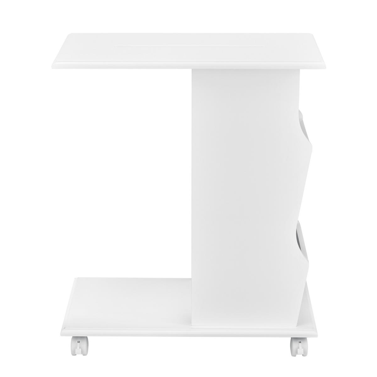BEISTELLTISCH Kungälv - Weiß, Holzwerkstoff (30/53/63cm) - [en.casa]
