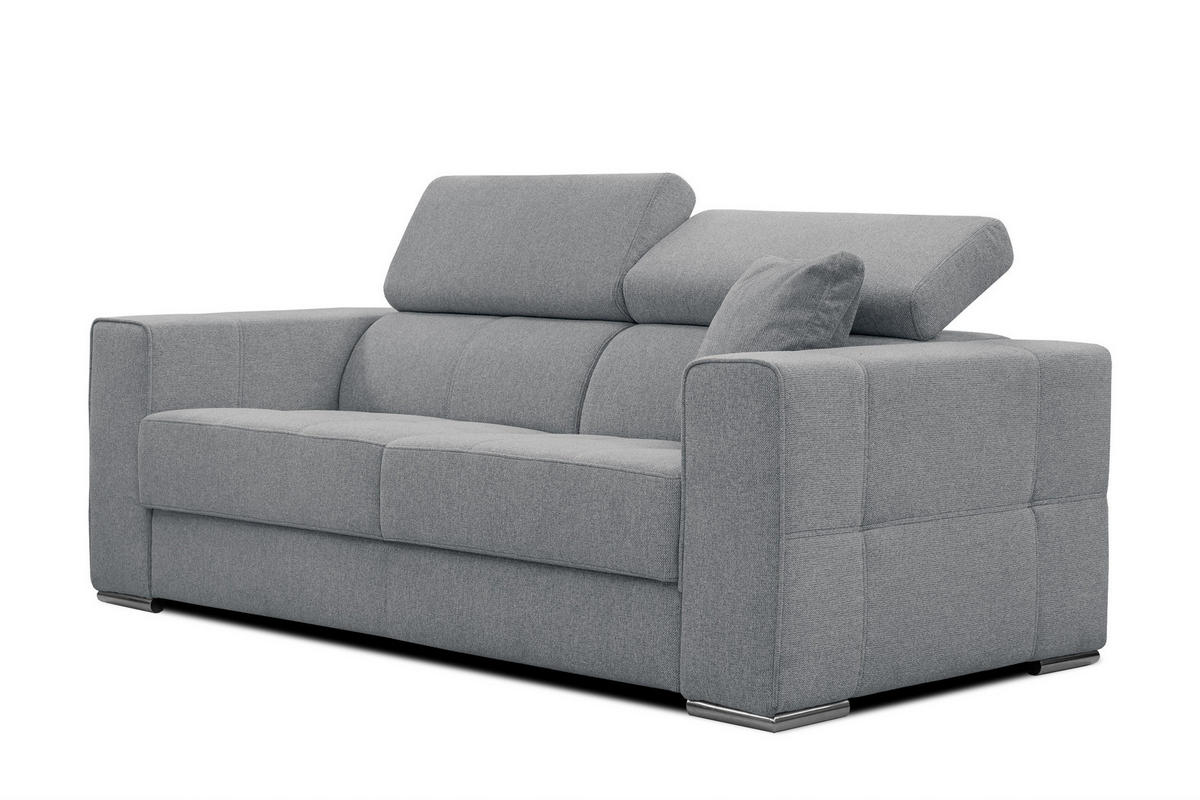 SOFA QUARTZ 3-Sitzer, grau - Grau, Holzwerkstoff/Textil (202/80/102cm) - Courtois Laville
