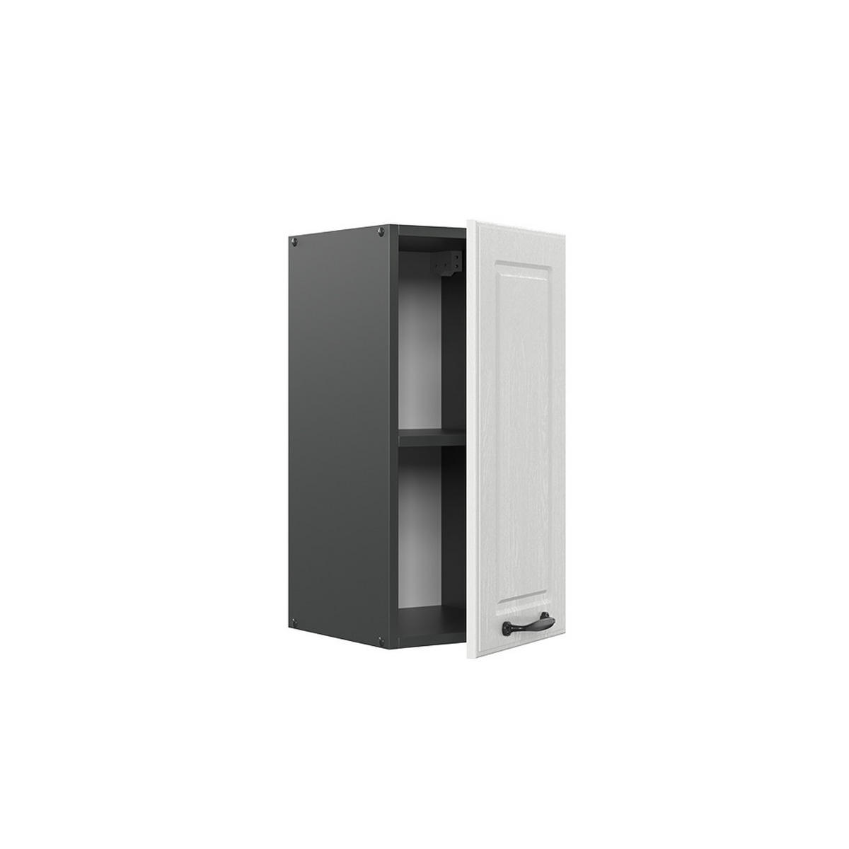 HÄNGESCHRANK R-Line Weiß Landhaus 30 cm - Anthrazit/Weiß, Holzwerkstoff (30/60/31cm) - Vicco