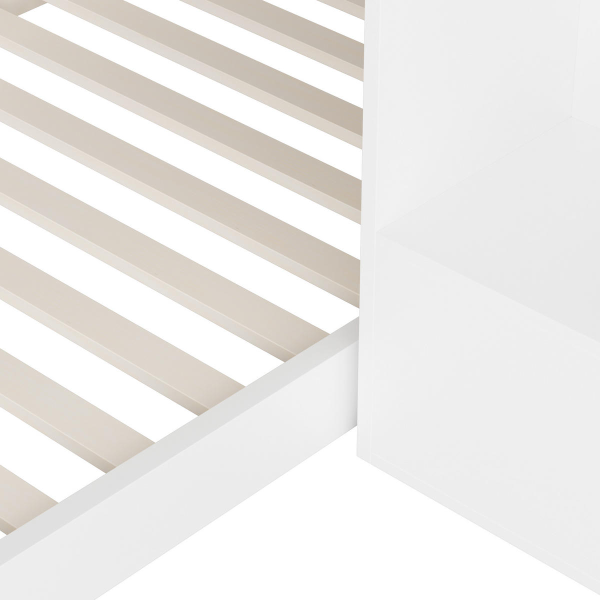 KINDER-ETAGENBETT Massivholz Weiß 90/200 cm - Weiß, Holz (90/200cm) - ComfortXL