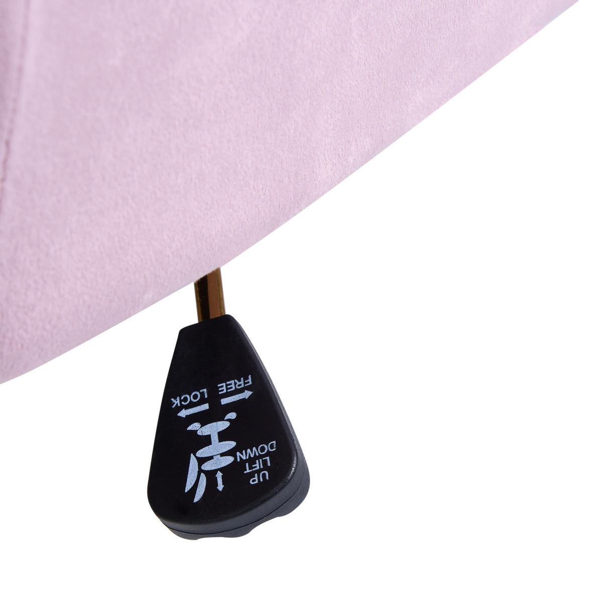 SCHREIBTISCHSTUHL Samtstoff Pastellrosa Altona - Pink, Textil (59/84/59cm) - Beliani