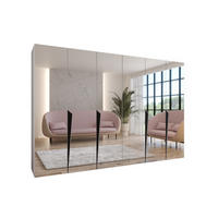 DREHTÜRENSCHRANK 202/300/52 6-türig - Schwarz/Weiß, Holz/Metall (300/202/52cm) - Abiks Möbel