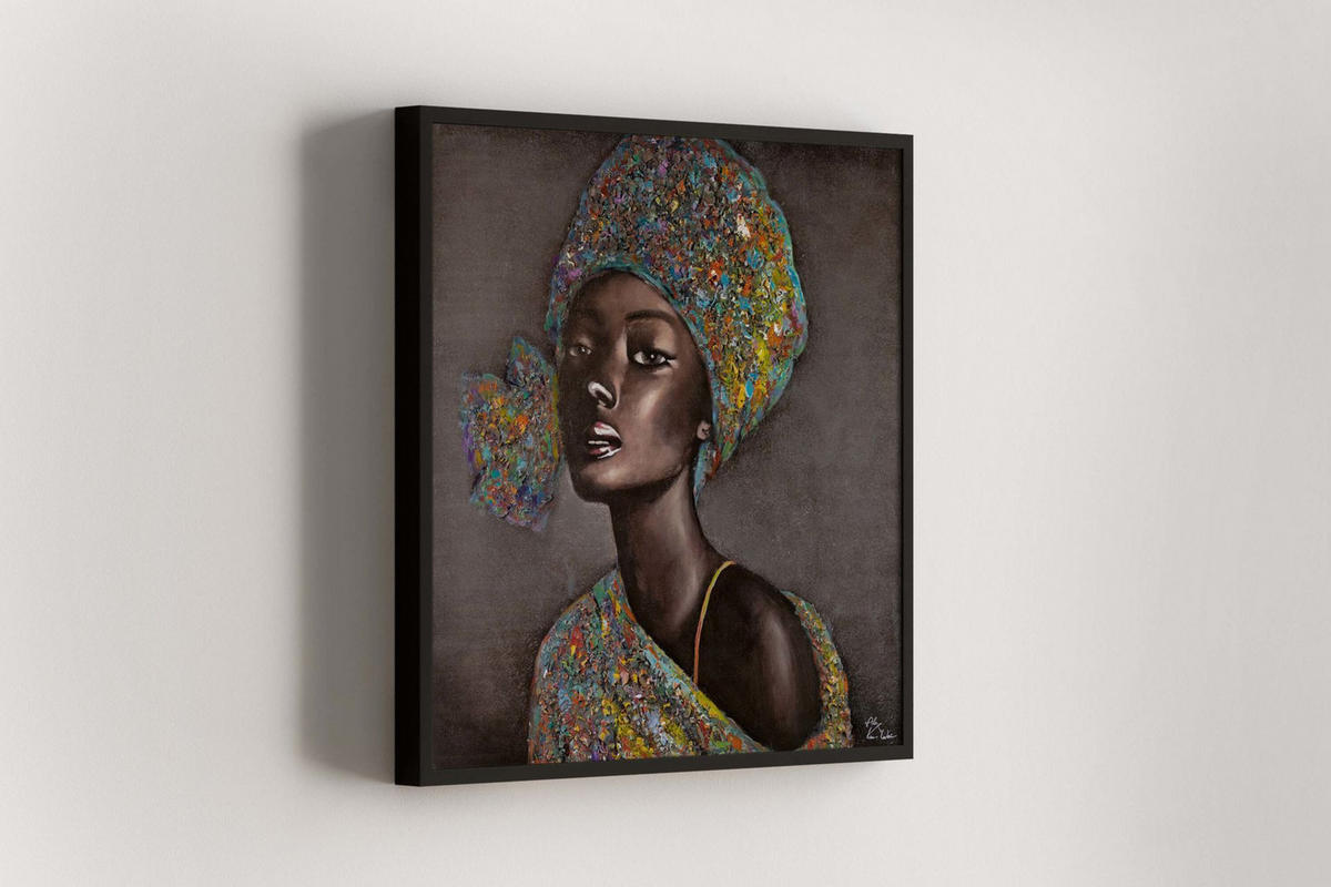 RUČNE MAĽOVANÝ AKRYLOVÝ OBRAZ 80/80 cm, hnedý, zvierací motív - hnedá, drevo/textil (80/80cm) - KUNSTLOFT