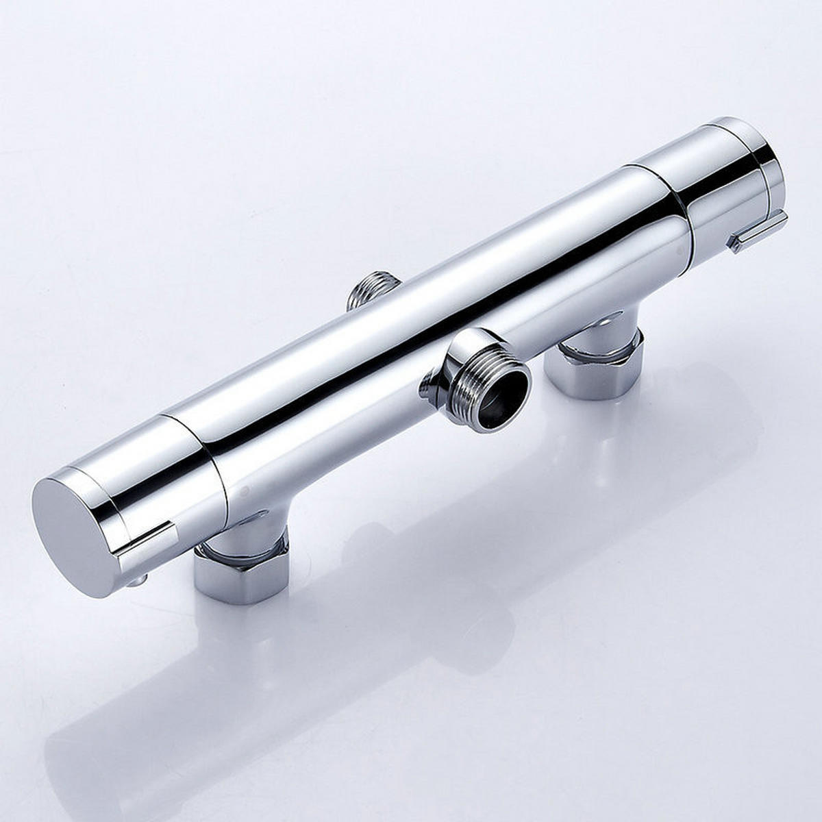 DUSCHARMATUR, Thermostat-Brausebatterie mit 2 Wandausgängen - Silberfarben, Metall (7.5/7.5/30cm) - BELZ