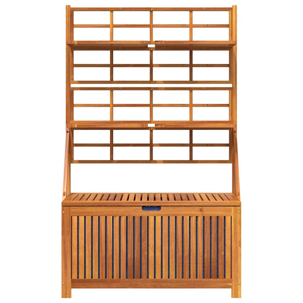 TRUHE Mit Rankgitter 99/50/160 Cm Massivholz Akazie - Braun, Holz (99/160/50cm) - vidaXL