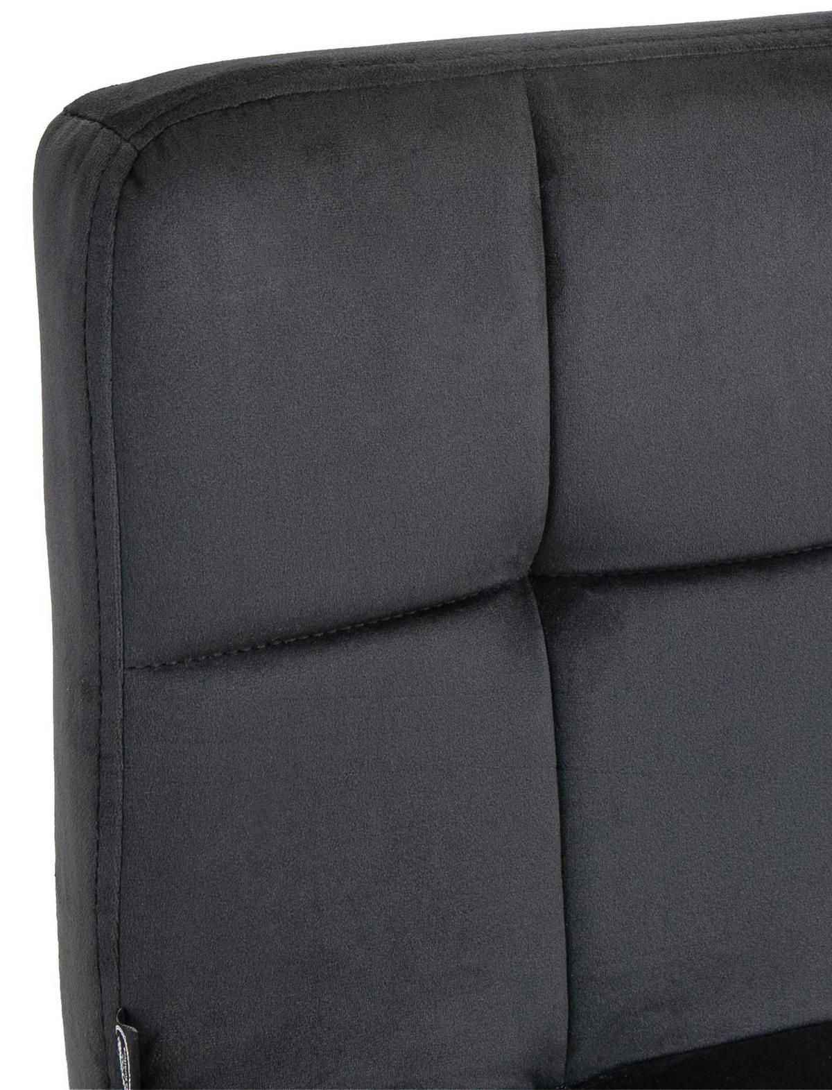 BARHOCKER 2er Set Peran Samt weiß schwarz - Schwarz/Weiß, Textil/Metall (46/114/47cm) - TPFLiving
