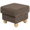 HOCKER Kasha Bezug Veloursstoff Buche natur / sahara - Buchefarben/Sahara, Kunststoff (54/48/54cm) - 58aufmkessel