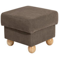 HOCKER Kasha Bezug Veloursstoff Buche natur / sahara - Buchefarben/Sahara, Kunststoff (54/48/54cm) - 58aufmkessel