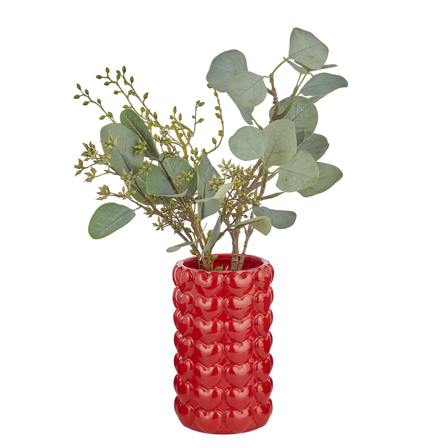 VASE Statement Herzen - Rot, Stein (18cm) - Butlers