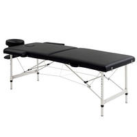 MASSAGELIEGE DE-18894 210x90 cm, höhenverstellbar, 225 kg Schwarz - Schwarz, Metall (90/84/210cm) - ComfortXL