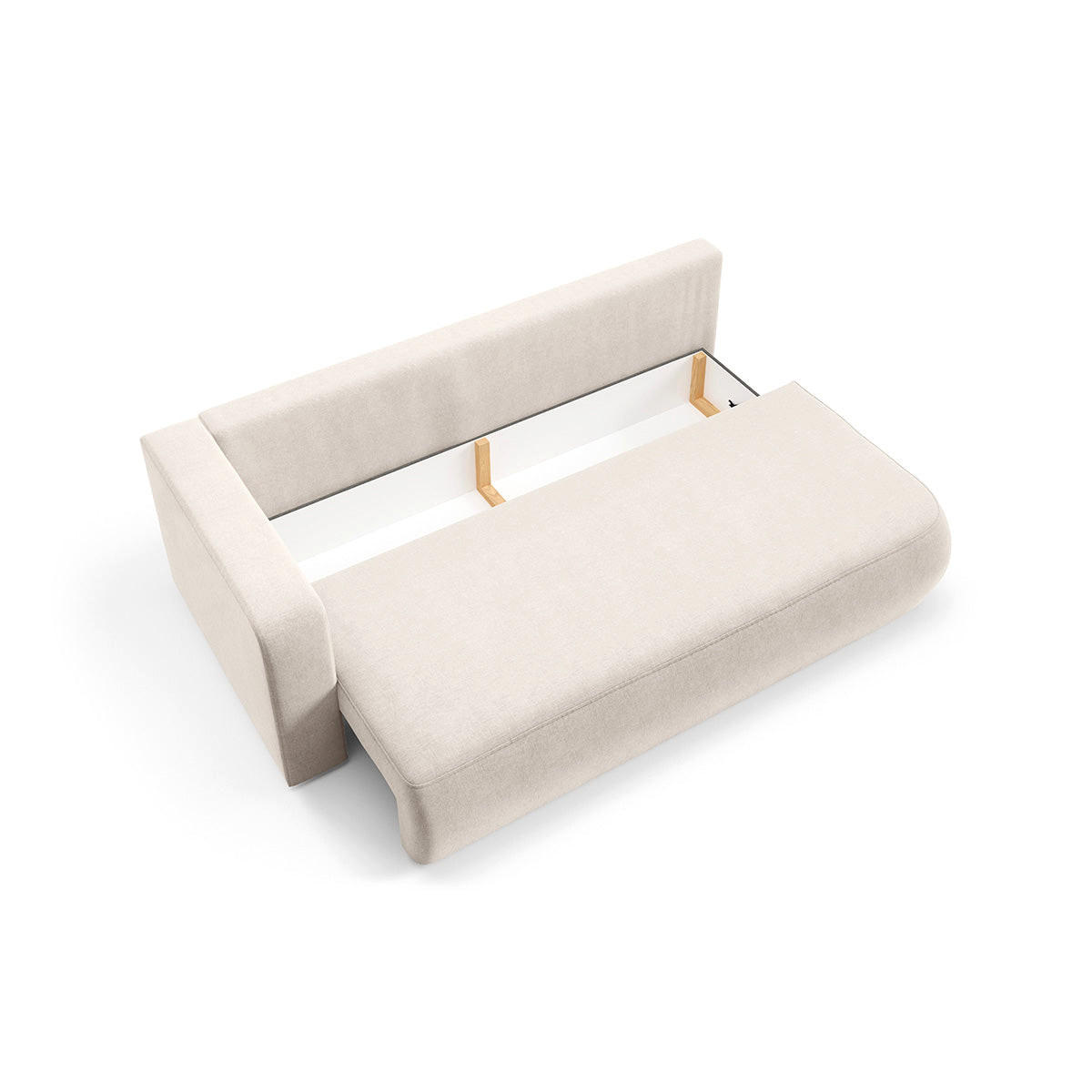 SOFA Antonio 3 Sitzplätze Hellgrau - Beige, Holz (228/82/106cm) - Petits-meubles