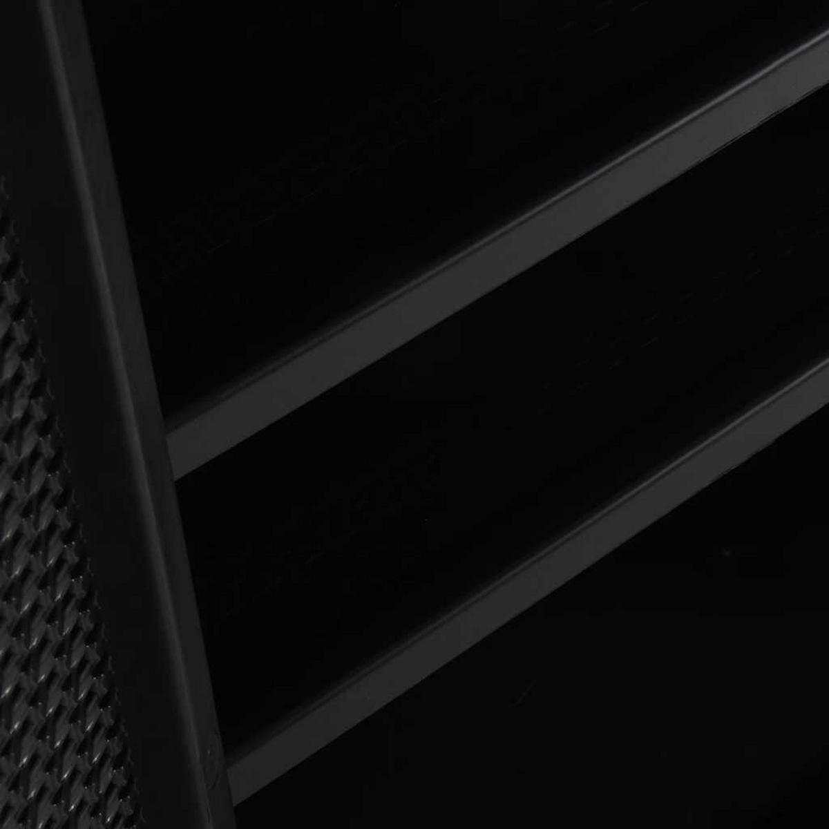 GARTENSCHRANK Schwarz 65/45/88 Cm Pp Rattan-Optik - Schwarz, Holzwerkstoff/Kunststoff (65/88/45cm) - vidaXL