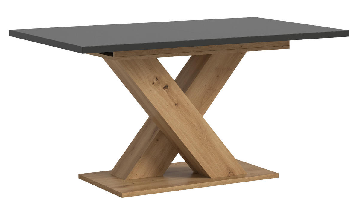 ESSTISCH grau, Eiche Artisan, Küchentisch ausziehbar 150 - 190 cm - Eiche Artisan/Grau, Holzwerkstoff/Metall (150/90/76cm) - Inn.Furn