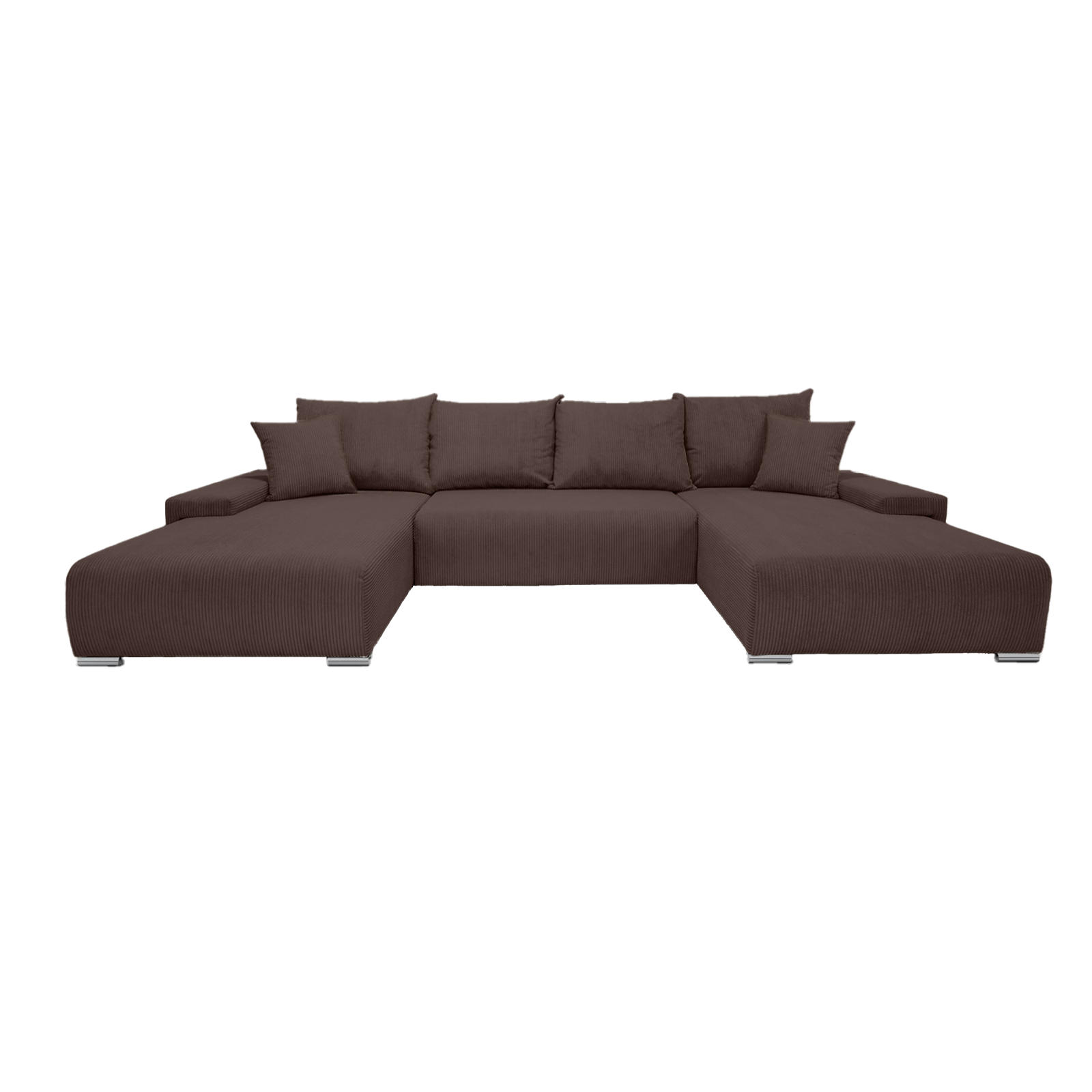 Fedve ECKSOFA Trawanga s rozkládací funkcí, Hnědá