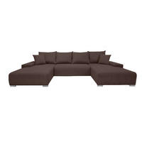 ECKSOFA Trawanga s rozkládací funkcí, Hnědá - hnědá, textil (348/188cm) - Fedve