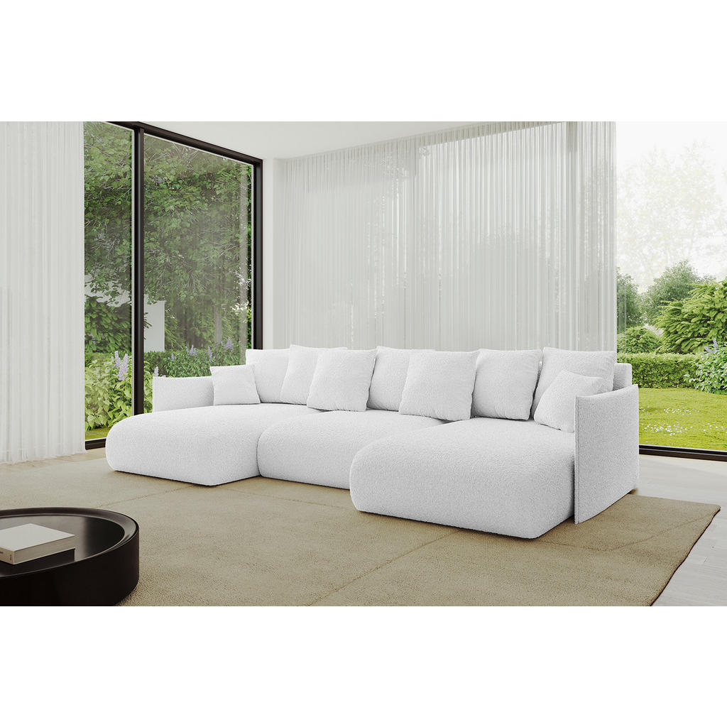 Thumbnail - Altdecor Wohnlandschaft, Weiß, Textil, 6-Sitzer, U-Form, 317x72x177 cm, Wohnzimmer, Sofas & Couches, Wohnlandschaften, W...