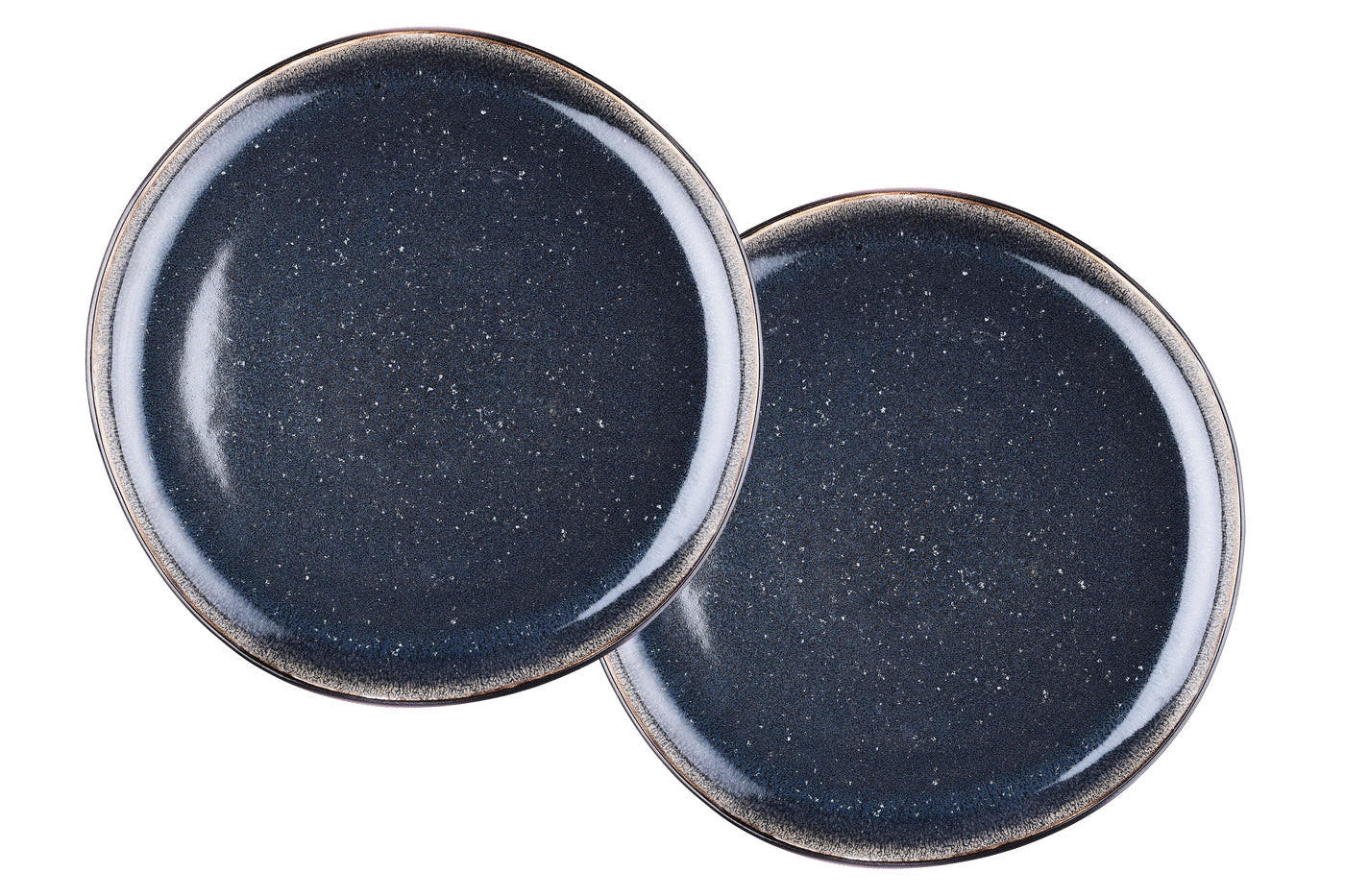 SERVIERPLATTEN Iris Ø32cm - 2er-Set - Nachtblau - Blau, Keramik (32/3.5/32cm) - Björn