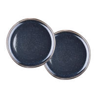 SERVIERPLATTEN Iris Ø32cm - 2er-Set - Nachtblau - Blau, Keramik (32/3.5/32cm) - Björn