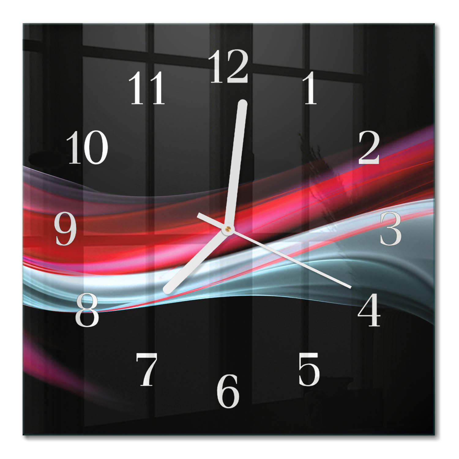 WANDUHR 30x30 cm - Abstraktion - Multicolor, Glas (30/30/0.4cm) - TULUP