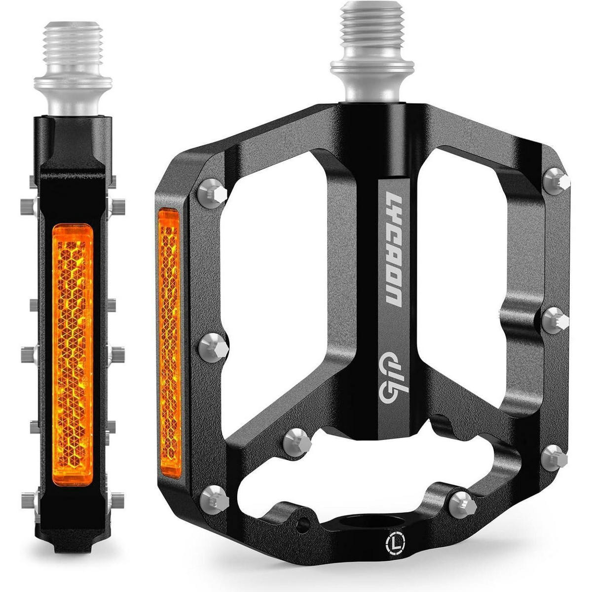 FAHRRADPEDALE Aluminium Schwarz 9/16'' 3 Lager - Schwarz, Metall (9.7/1.8/10.4cm)