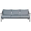 GARTENSOFA 3-Sitzer Grau Kiato - Grau, Metall (225/77/80cm) - Beliani