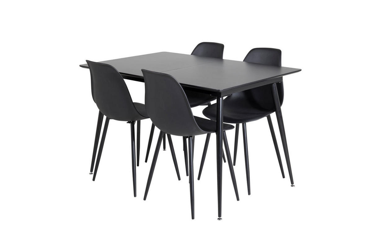 TISCHGRUPPE Schwarz - Schwarz, Holzwerkstoff (90/76/120cm) - ebuy24