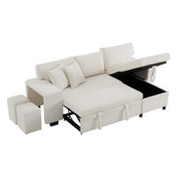 ECKSCHLAFSOFA Cord mit Stauraum und USB-Anschluss Beige 231/131,5/84 cm - Beige, Textil (84/131.5cm) - Redom