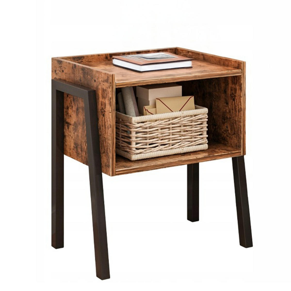 NACHTTISCH, braun 43,5x35x51 cm - Braun, Holzwerkstoff (43.5/51/35cm)