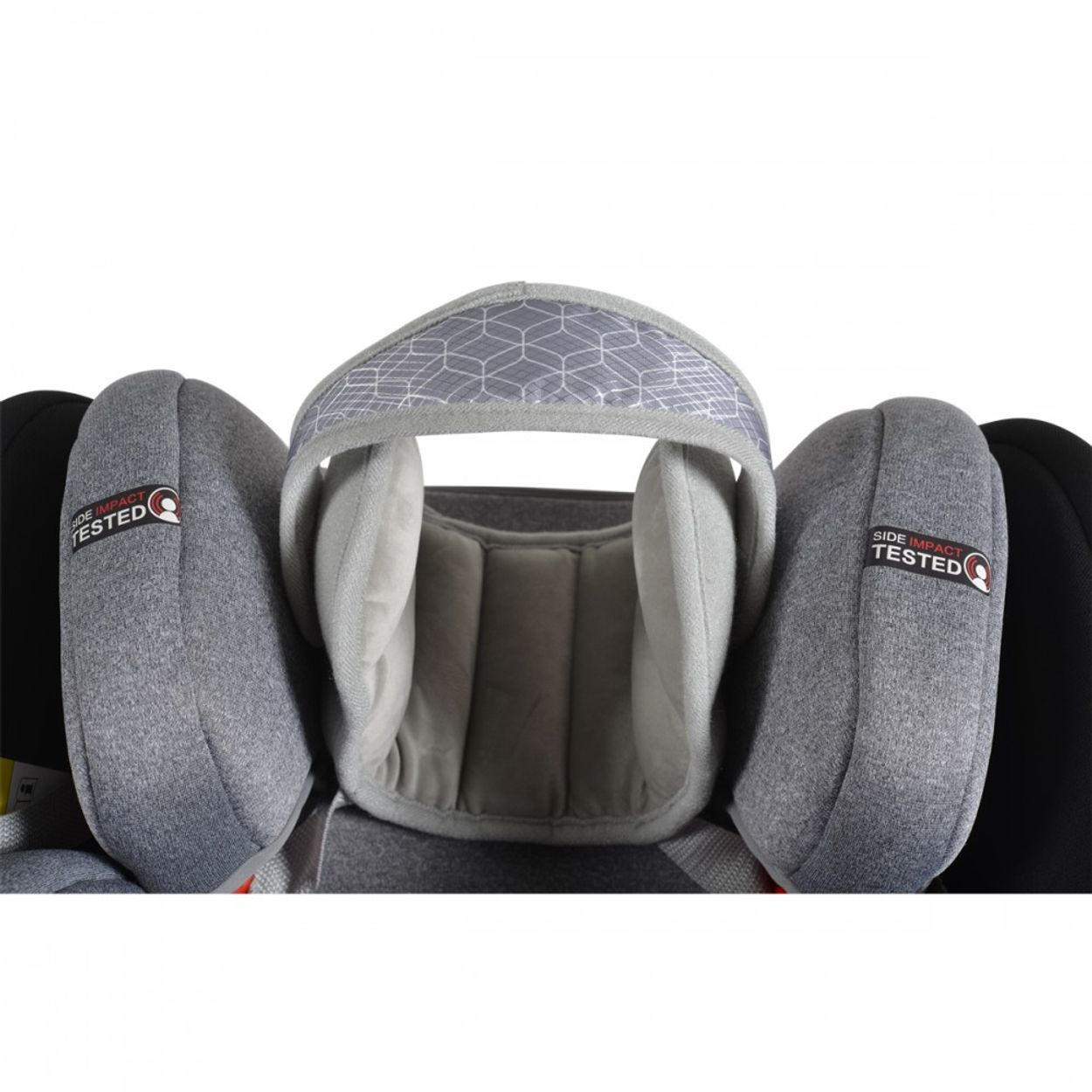 KINDERAUTOSITZZUBEHÖR Kindersitz-Kopfstütze Shelter hellgrau Polyester, waschbar, Kopfgurt, Auto, leicht zu reinigen, für unterwegs - Grau, Kunststoff (14/3/38cm) - Cangaroo