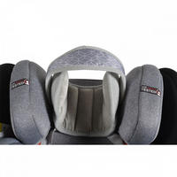 KINDERAUTOSITZZUBEHÖR Kindersitz-Kopfstütze Shelter hellgrau Polyester, waschbar, Kopfgurt, Auto, leicht zu reinigen, für unterwegs - Grau, Kunststoff (14/3/38cm) - Cangaroo