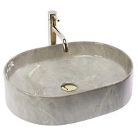 AUFSATZWASCHBECKEN NADIA 50 KASHMIR 50/38/14 cm - Grau, Keramik (50/14/38cm) - REA